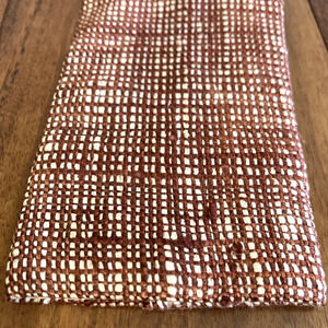 Rooster Necktie Tie Wide Square End Red Copper & White Marshall Fields Silk 54"